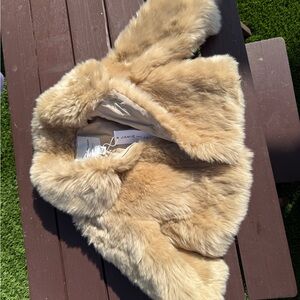 Janie and Jack Tan Faux Fur Coat